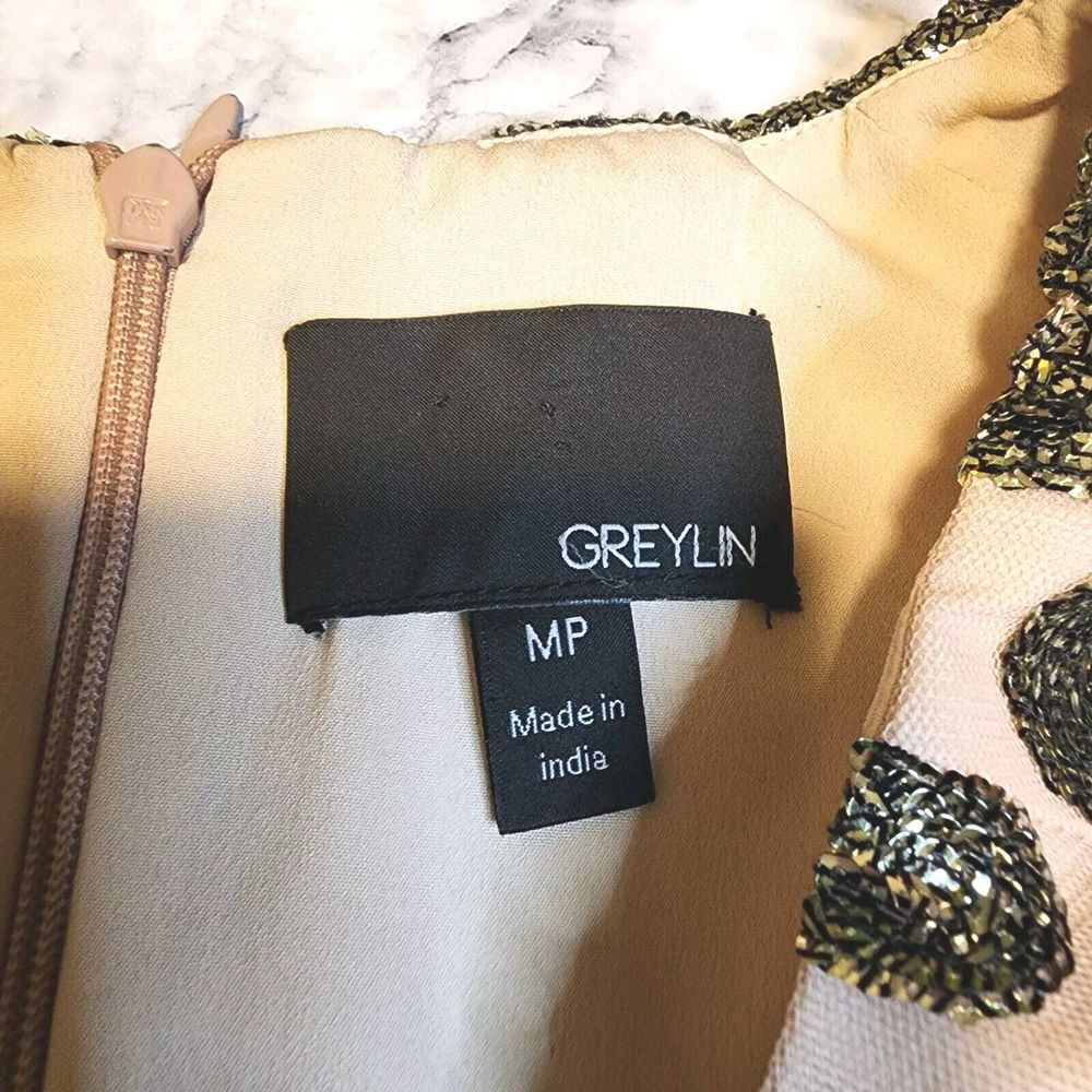 Anthropology Greylin Embellished Sequin Peplum Top Women's Size Petite Medium - Picture 3 of 10
